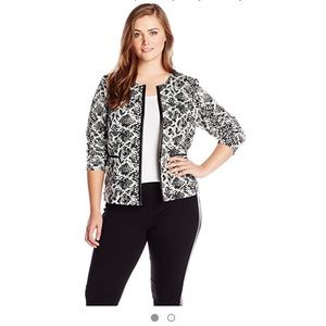 Kasper Jacquard Flyaway Novelty Jacket Size 16